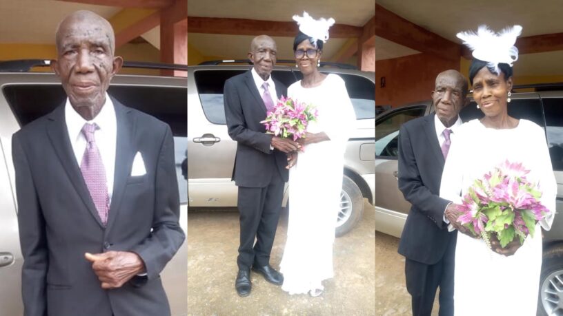 99-Year-Old Nigerian Man Weds His 86-year-Old Lover after dating for 2weeks (Photos)