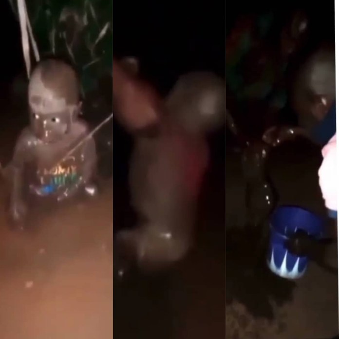 Heartbreaking Video Of An Abandoned Baby Crying In Muddy Water Pops Up