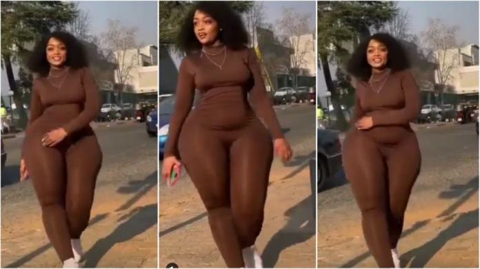 Commotion As Lady With Natural Big Butt Hit The Streets [Video]