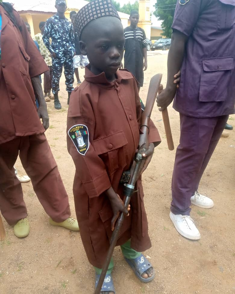 10-Year-Old Boy ‘Joins’ Local Vigilante Group To Fight Bandits In Nigeria