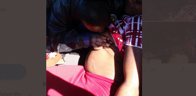 Zimbabwean Chief caught with young girlfriend in Govt vehicle, photos goes viral (See Photos)