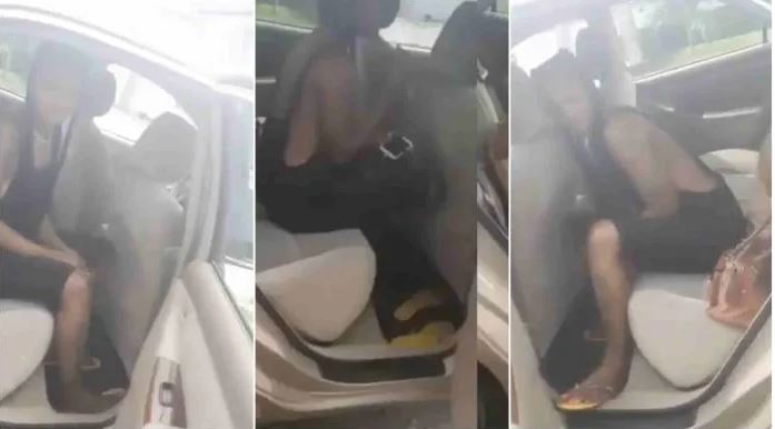 Drama as Lady stranded after she hires Taxi expecting a man to pay (Watch Video)