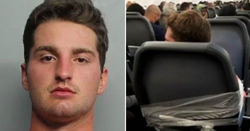 Passenger taped to plane seat after groping two flight attendants’ breast mid-flight