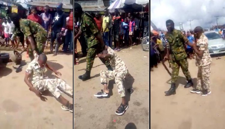 Video Of Soldier Ruthlessly Beating Up Civilian