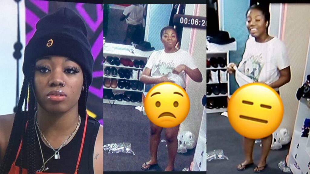 BBNaija: Housemate Angel caught showcasing her unshaved pr!vate part on the show