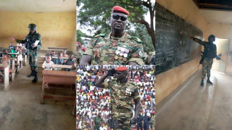 Guinean soldiers deployed to schools to teach after teachers abandoned pupils; soldier teachers