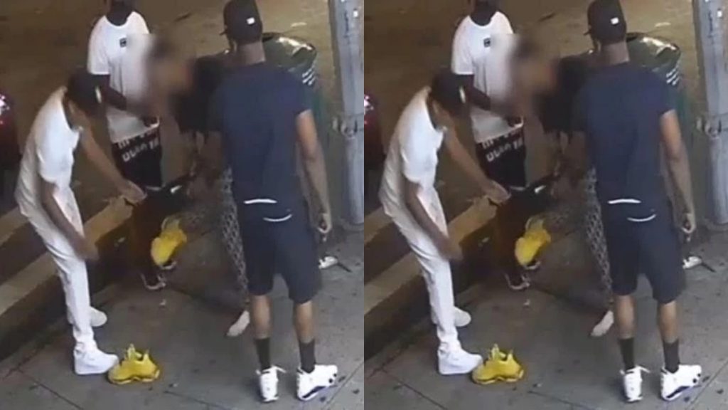 New York: Moment robbers robbed two men of their jewellery and stole their designer sneakers right off their feet [Video]