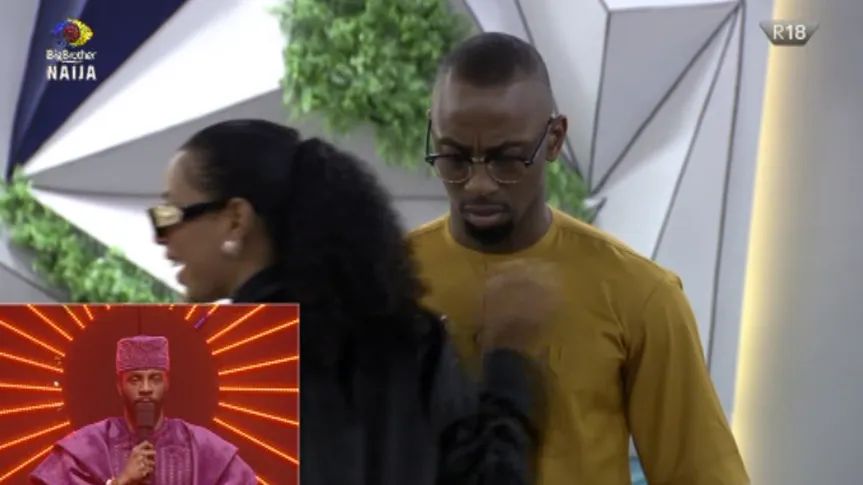 BBNaija; The Look On Saga’s Face As Nini Gets Evicted From The BBNaija House