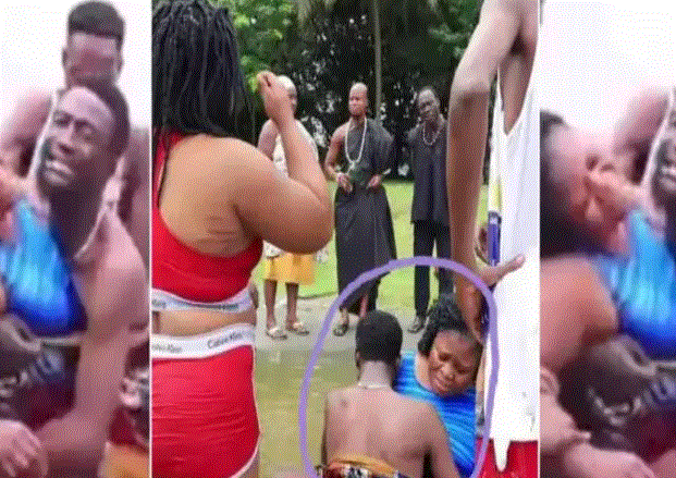 Ghanaian couple pleads forgiveness after stuck while making love inside the lake