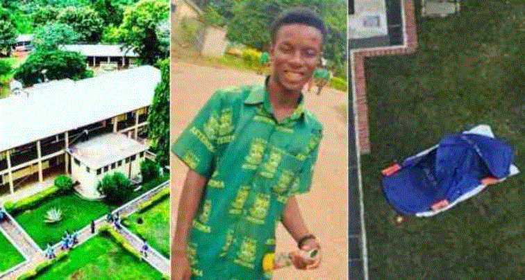 Tears flow as final year student jumps to his death