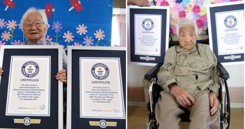 Guinness World Records: Japanese sisters certified world’s oldest twins