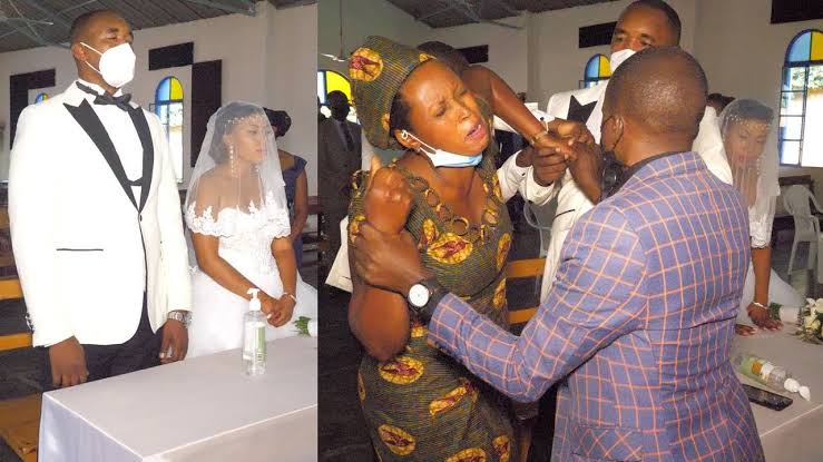 Drama As Mother of five scatters wedding of her husband who tried to marry second wife