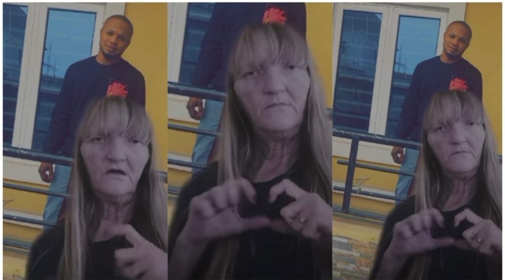 Old White Woman Flaunts Young African Lover God Gave To Her