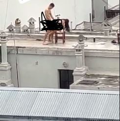 A Couple Is Caught On Camera Having S3x On A House Rooftop (Watch Video)