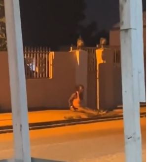 WATCH|| Woman Spotted Naked On The Street As She Curses Fiance