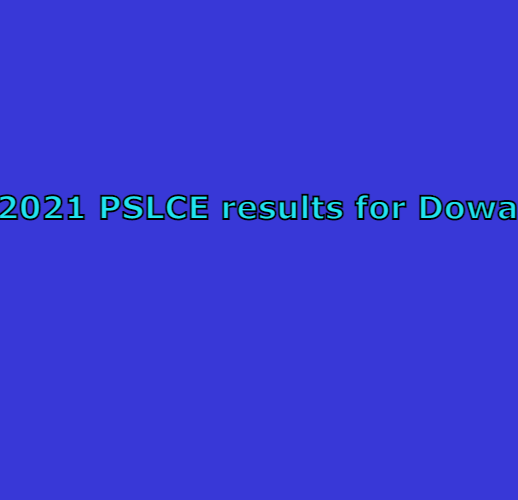 2021 PSLCE I Pass list for Dowa District