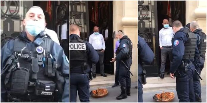 Moment Nigerian Embassy in France calls police over ‘Juju’ [Watch]
