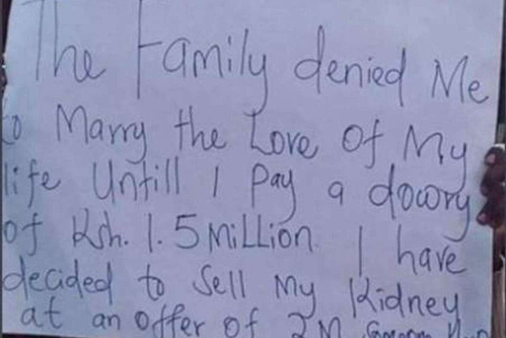 Strange As Man Puts Up His Kidney For Sale to Raise Bride Price