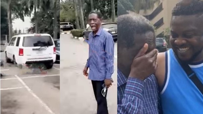 Nigerian Father Weeps As His Son Surprises Him With A Brand New Car [Video]