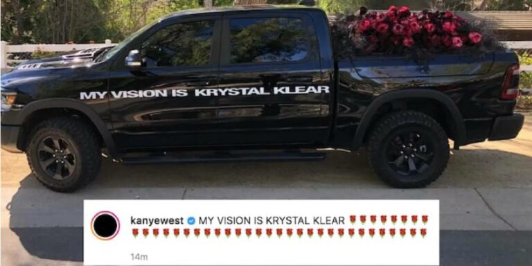Kanye Sends Truck-Full Of Red Roses To Kim Kardashian’s Home For Valentine’s Day
