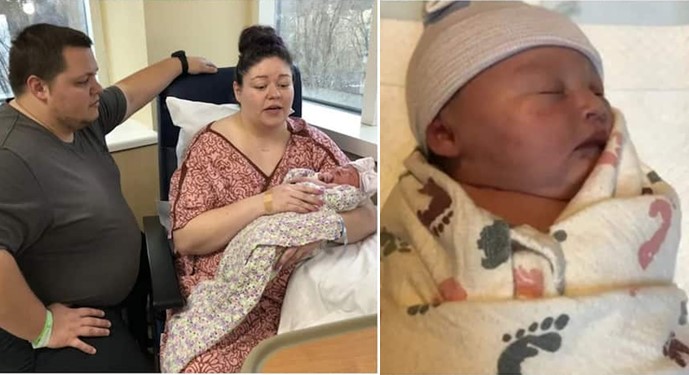 Baby born on 2/22/22 by 2:22 am in labour room 2 becomes social media sweetheart