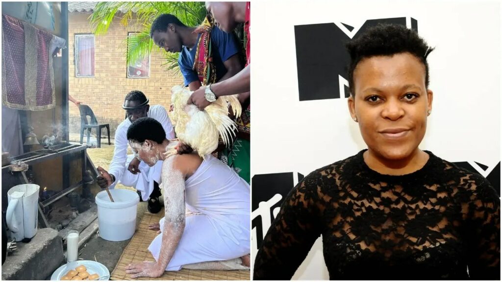 Zodwa WaBantu Now A Sangoma, Shares Pic From Her Initiation Ceremony