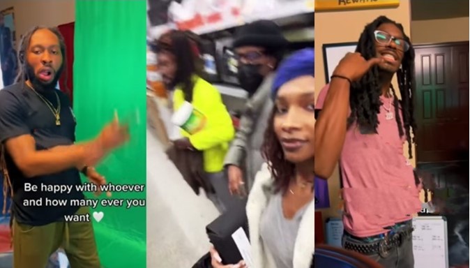 Woman shows off her three husbands living happily together in same home