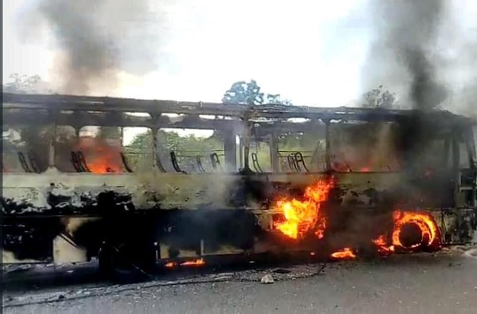Bus gutted down by fire along Balaka-Ntcheu road