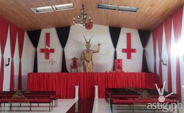 Photos; Inside a satanic church