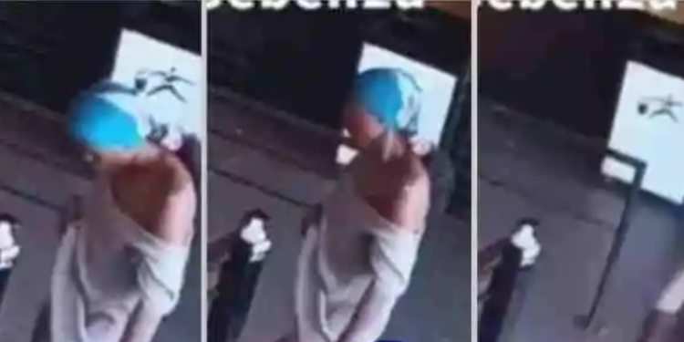 Watch| Slay Queen Caught On Camera Using Sanitizer To Clean Her V Thing