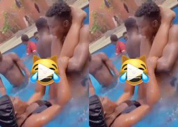Watch| Video of Another Lady Being ‘Ch0pped’ in a Swimming Pool Goes Viral