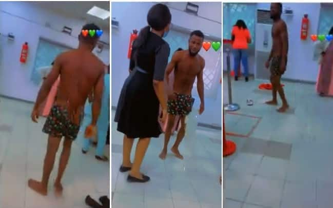 Watch| Man strips down to boxers inside bank to demand refund after he was overcharged