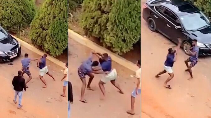 Men Exchange Blows Over A woman Who Has Been Having S3x With Both Of Them