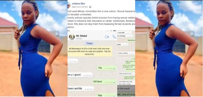 University Girl Leaks Chat Between Herself And Lecturer Who Wanted To ‘Eat’ Her For Grades (Screenshots)