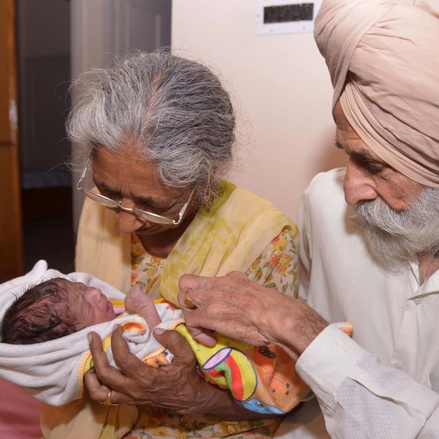 Joy As 70-Year-Old Indian Woman Gives Birth To First Baby After 46 Years Of Barrenness (See photos)