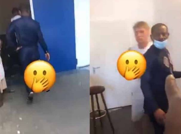Man disrupts church service as he confronts Pastor for allegedly sleeping with his wife (video)