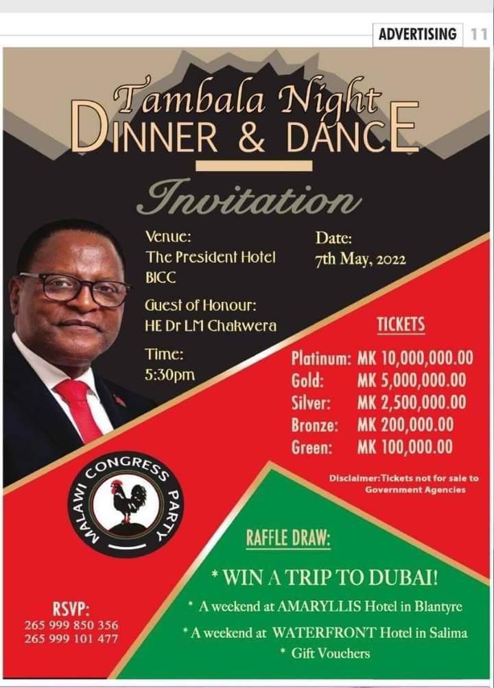 MCP in Tambala Night Fundraising
