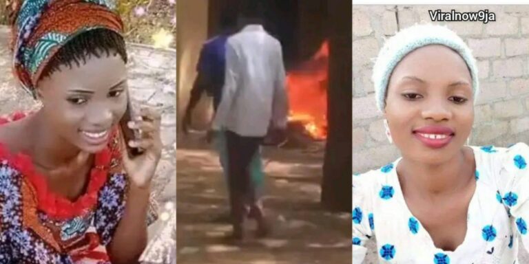 College Female Student Set Ablaze For Insulting Prophet Muhammad In Nigeria