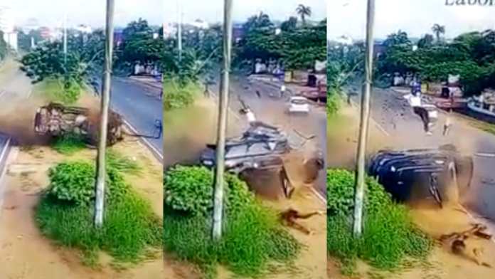 Watch CCTV footage of horrific accident at Labone junction,Ghana