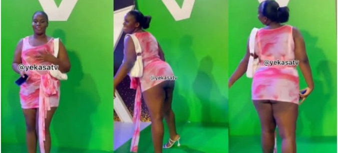 Watch|| Pantless Lady Shows Her Raw Bum On The Red Carpet During An Event In Ghana