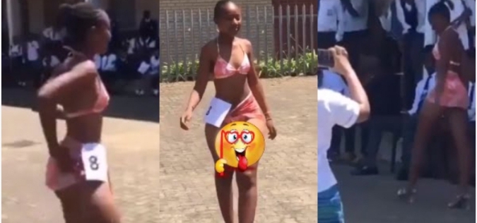 Watchh|| Girl Spotted Modeling In A School Beauty Pageant Almost ‘Nak3d’