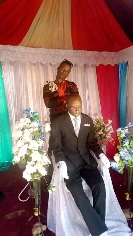 Death Day or Birthday? - Reactions as Family Put The Deceased In A Sitting Position (Photos)