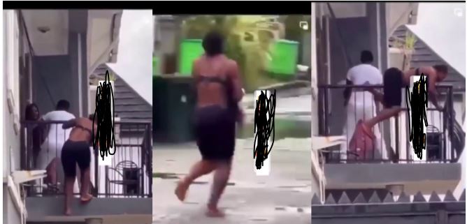 Slay Queen Jumps Storey Building After She Was Caught Chopping A Married Man (Watch Video)