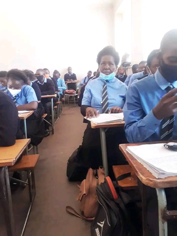 Pictures; 61 Year Old Zambian Granny Goes Back To School 40 Years After Dropping Out