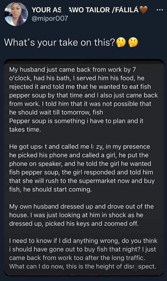 Drama|| Lady Cries Out As Her Husband Calls His Side-Chic To Cook In Her Presence (Screenshots)