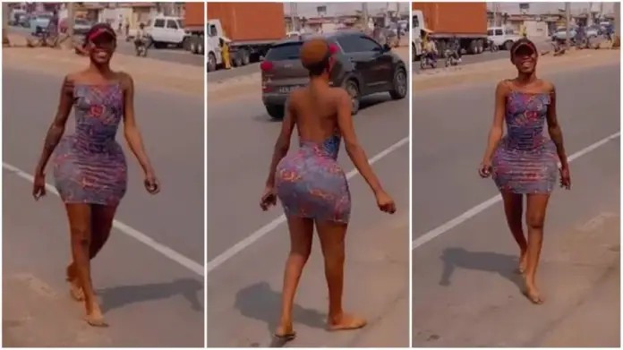 Video Of A Lady With An Extraordinary Big Behind Leaves Men With Endless Debate Weather Its Real or Fake   