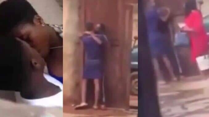 Mother Returns From Business To Catch Her Daughter Doing It With A Boy In Their Compound