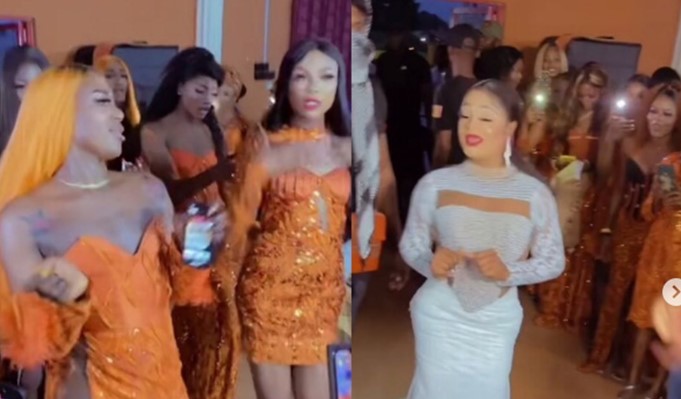 Reactions as group of Nigerian crossdressers storm colleague’s party [Video]
