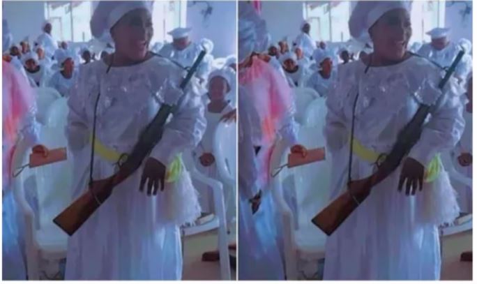 Lady Storms Church With Gun, Days After Catholic Church Attack In Nigeria
