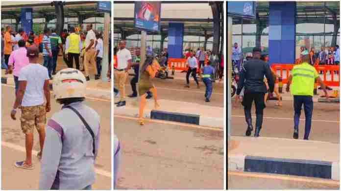 Foreign Angry White Woman Attack Ghana Airport Officials